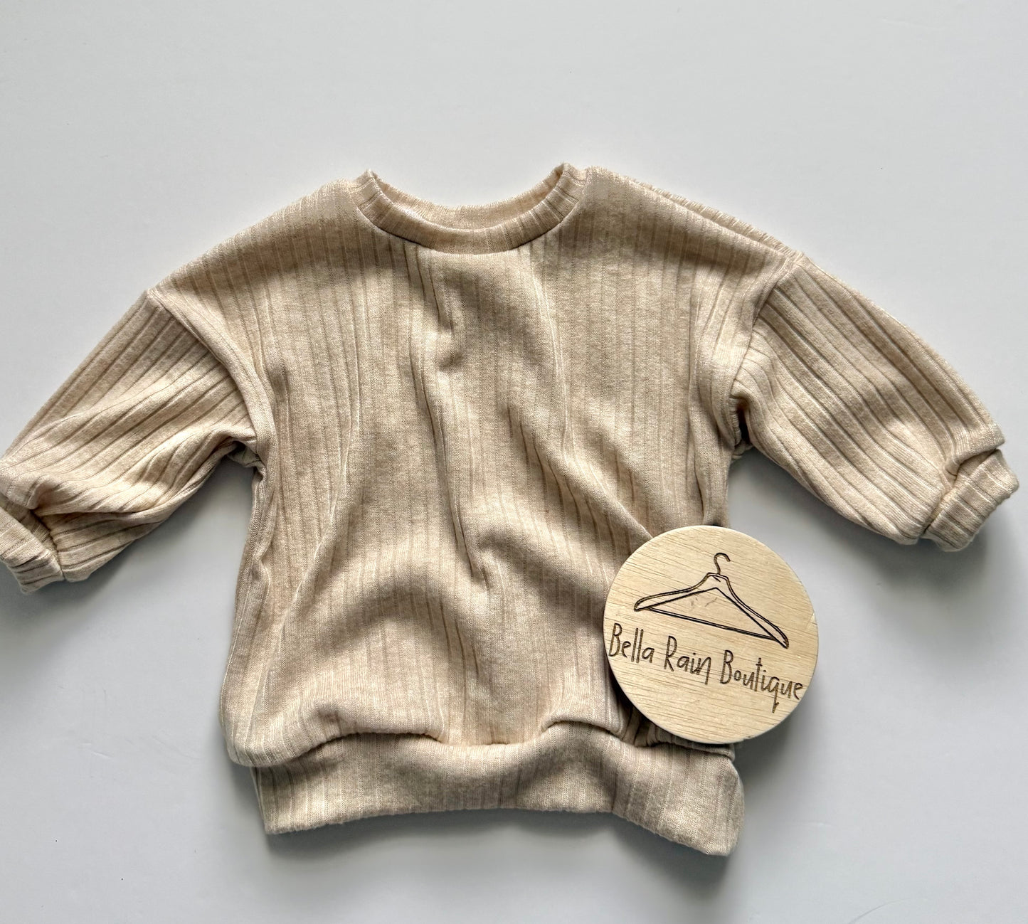 6-9M Cozy Oatmeal Oversized Sweater