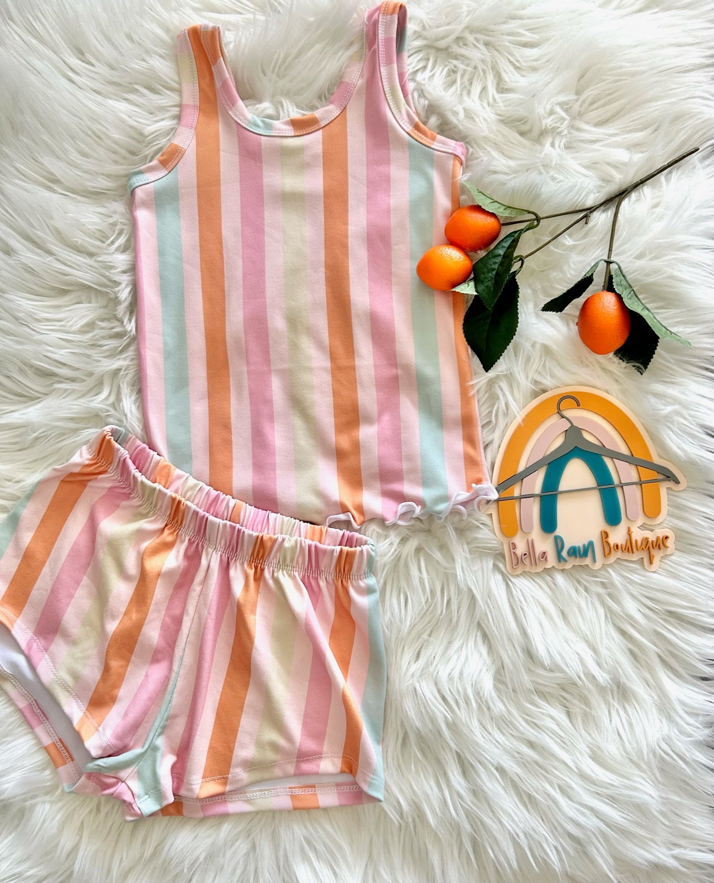 🌸 Pastel stripes breezy set 🌞