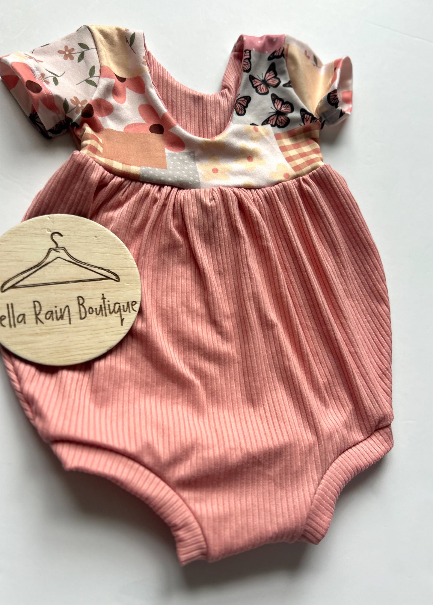 6-9M Color Block Bubble Romper