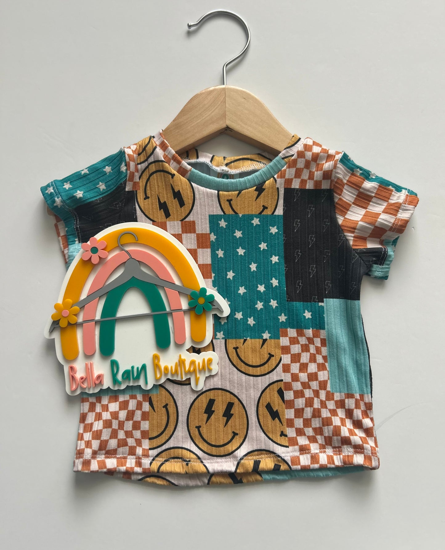3-6M Gender Neutral Patchwork Tee