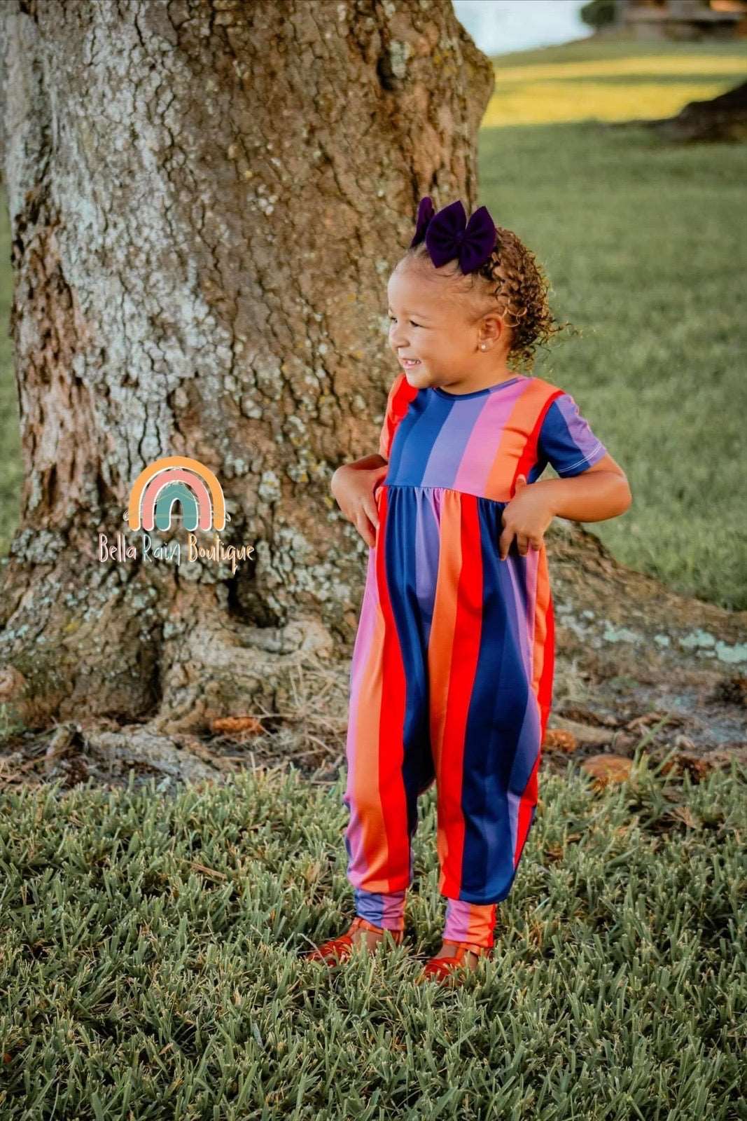 Sunset Pants Romper, pants romper, rompers for kids, stripped kids romper, summer romper,