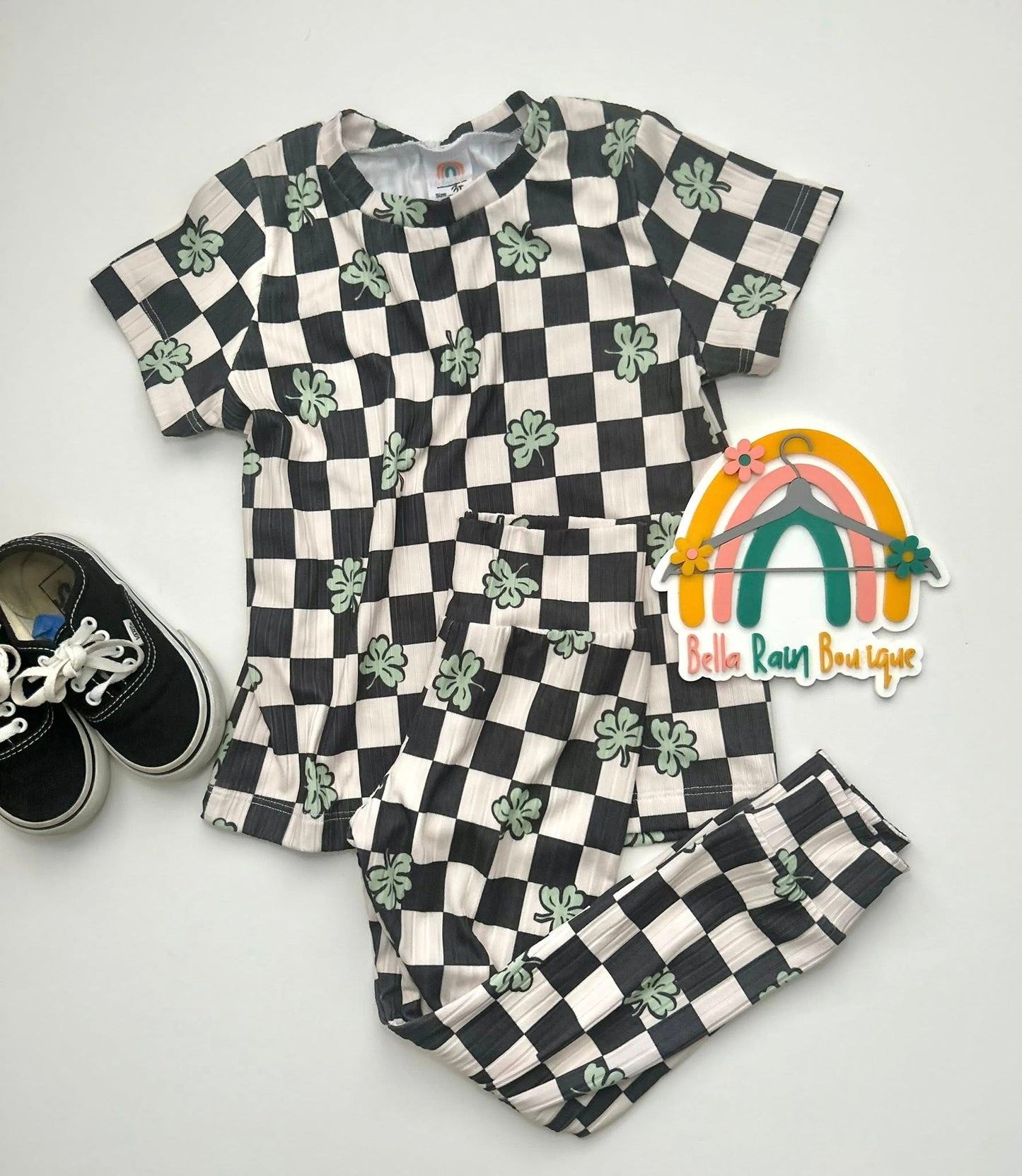 3T Checkered Clovers Lounge Set