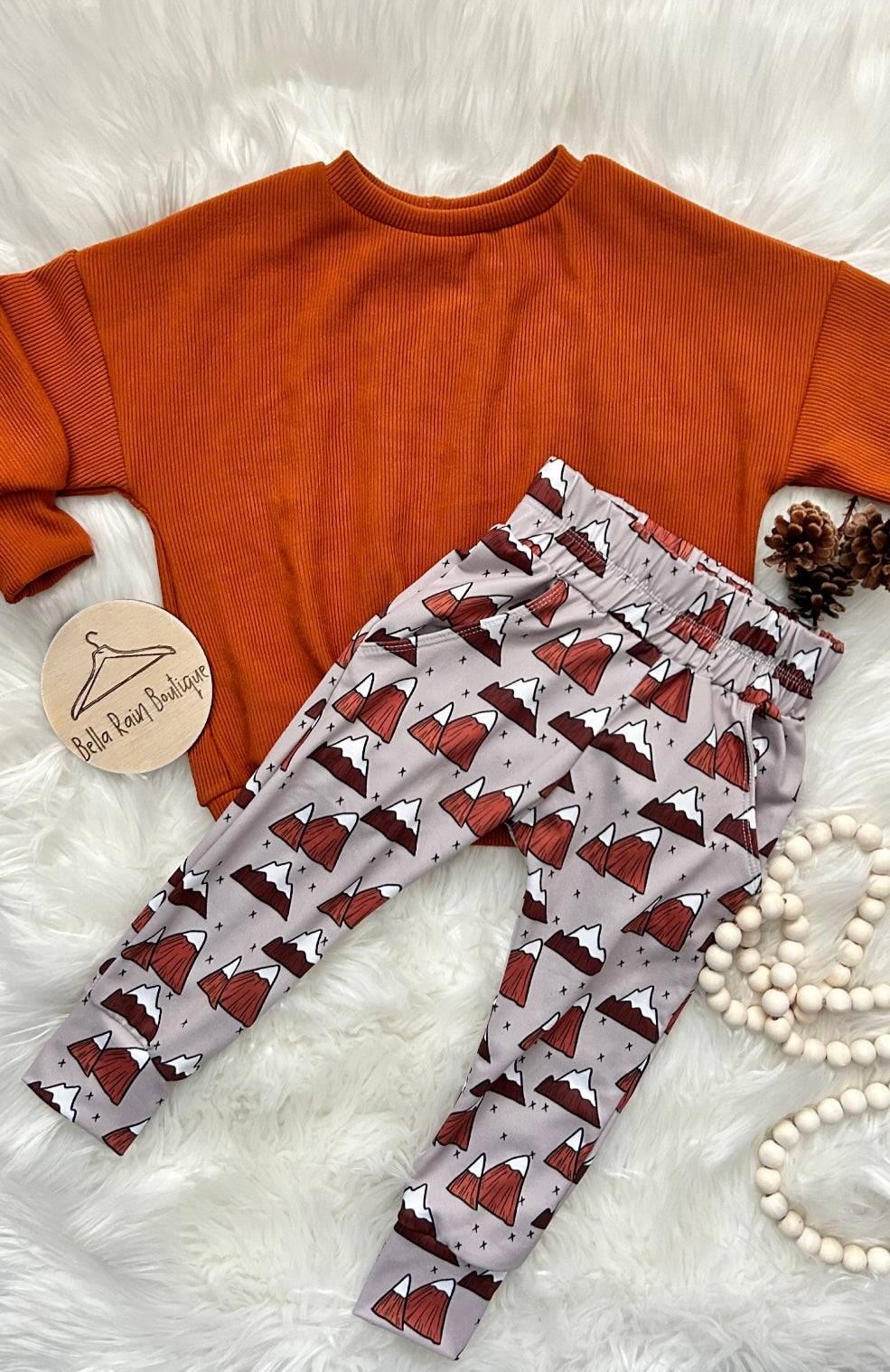 mountain kids joggers, kids mountain joggers, cute kids pants