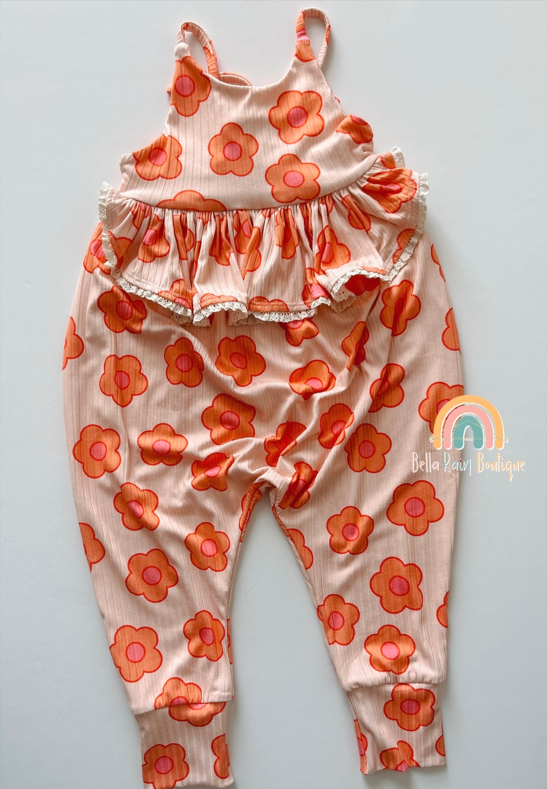 3T Open Back Romper With Lace