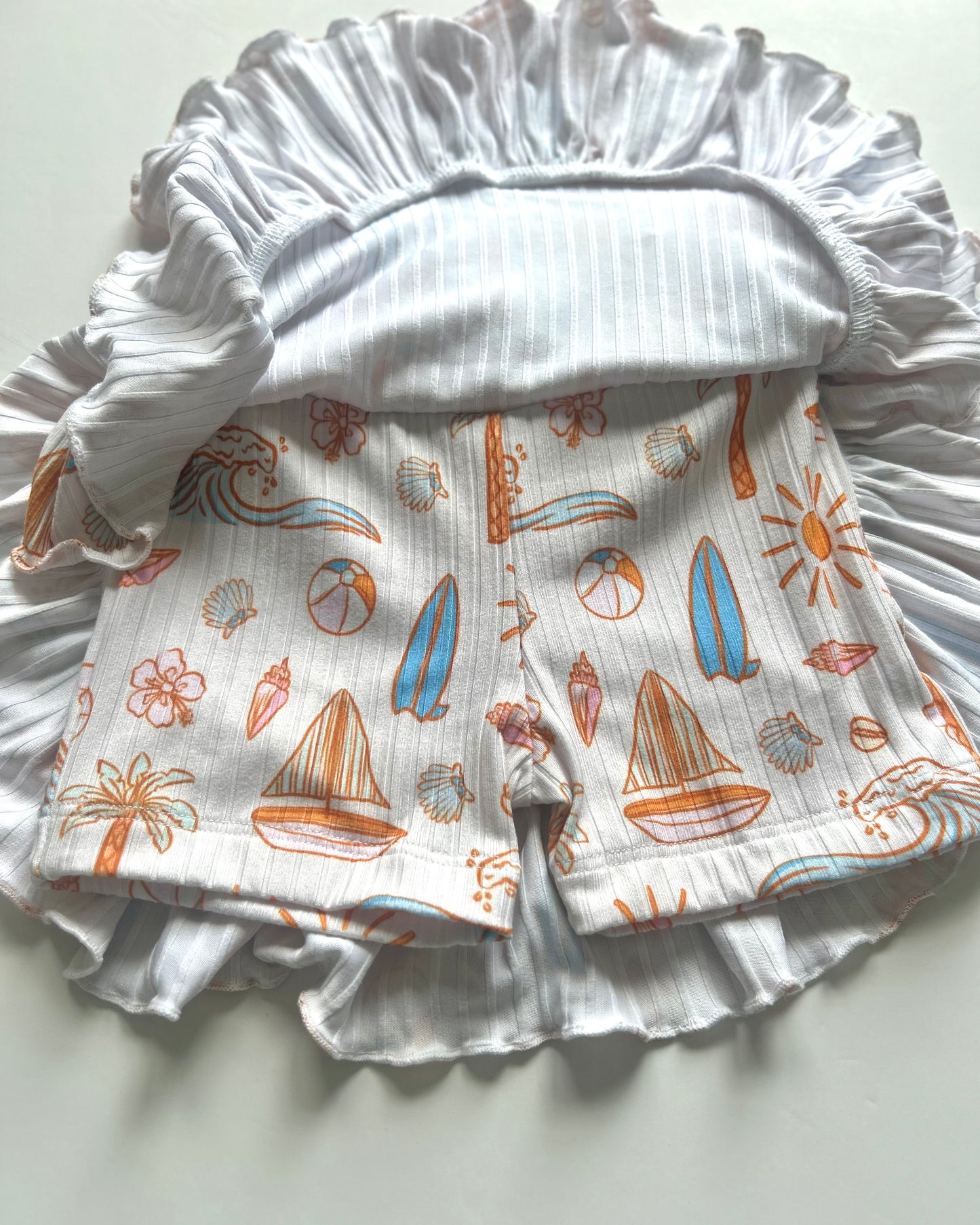 2T Coastal Cutie Ruffle Skort and Tank Set