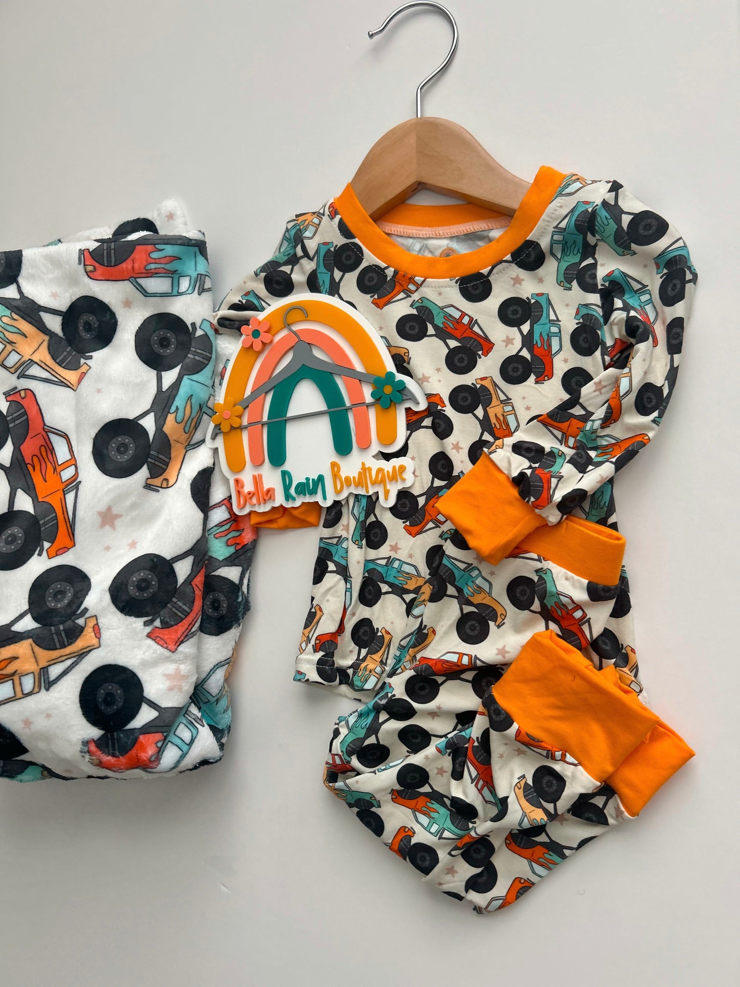 Colorful Trucks Soft & Cozy Minky Blanket