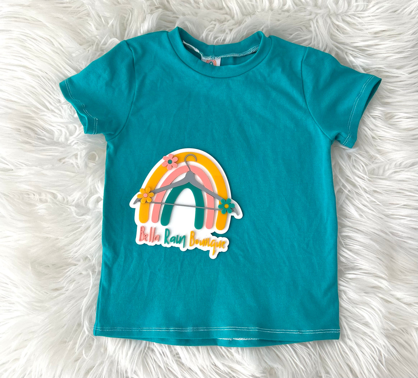 3T Solid Teal Blue Tee