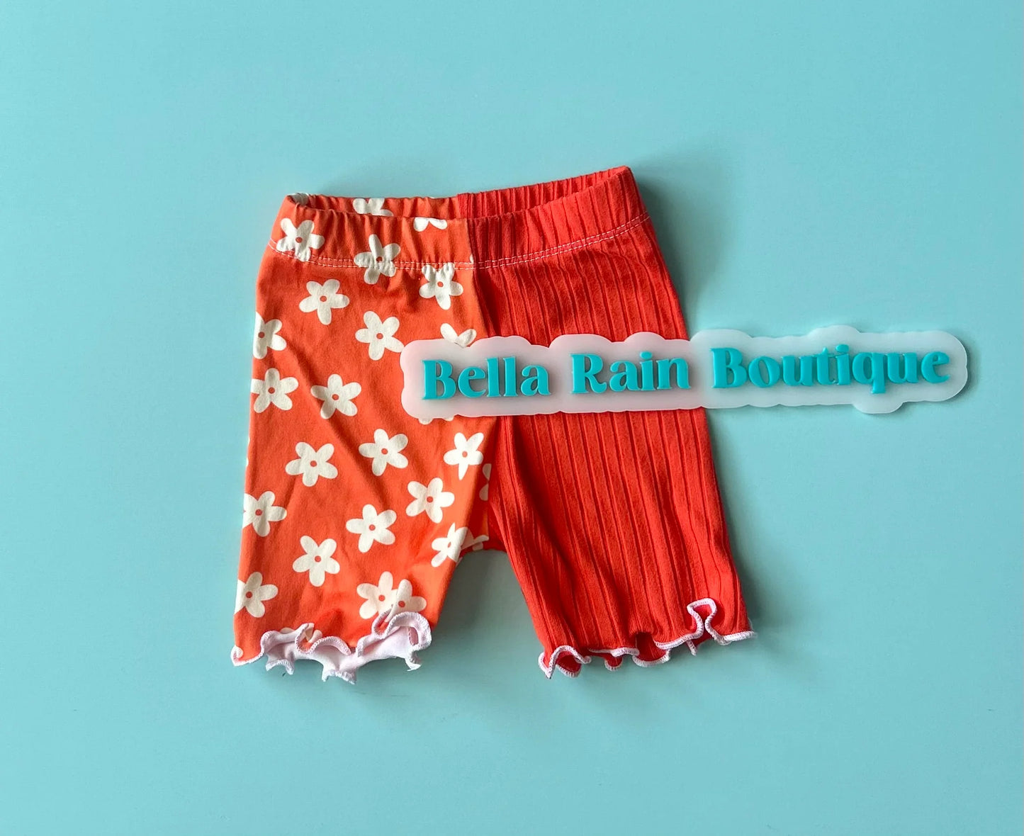 3-6M Orange biker shorts
