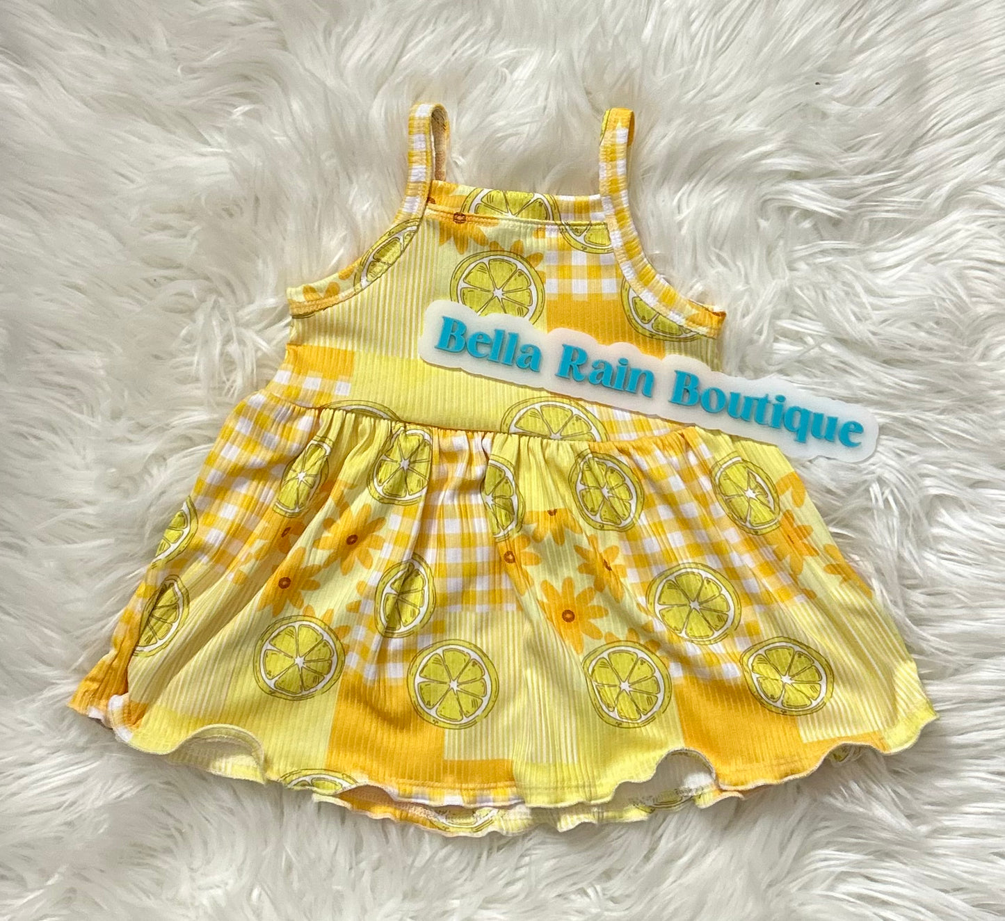 Lemon patchwork cami peplum 🍋
