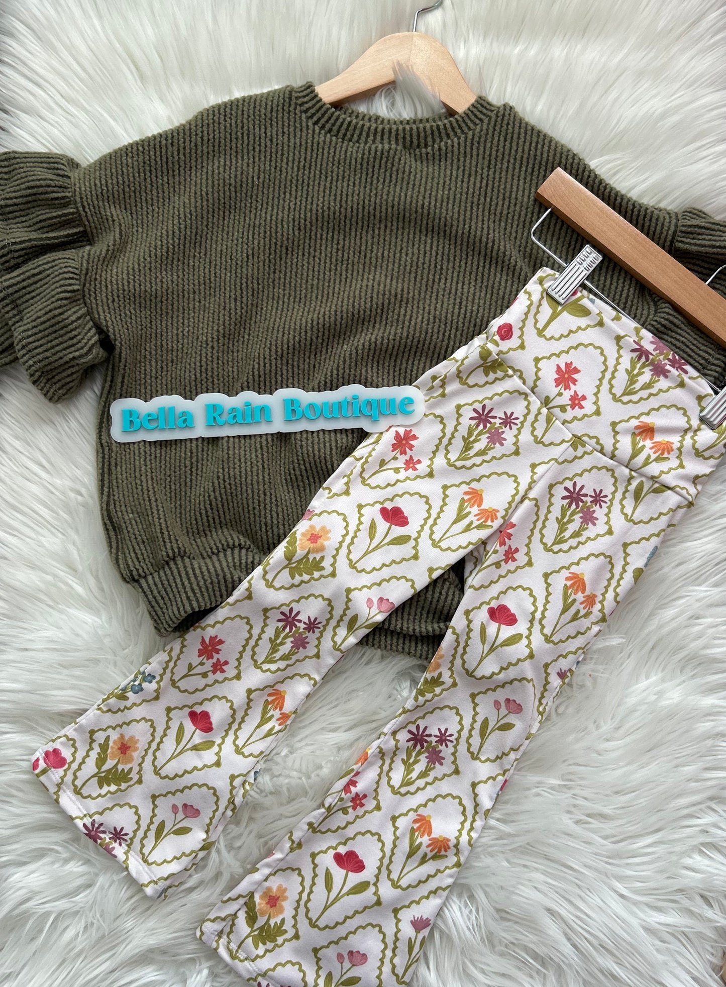 4T Floral Skinny Flares