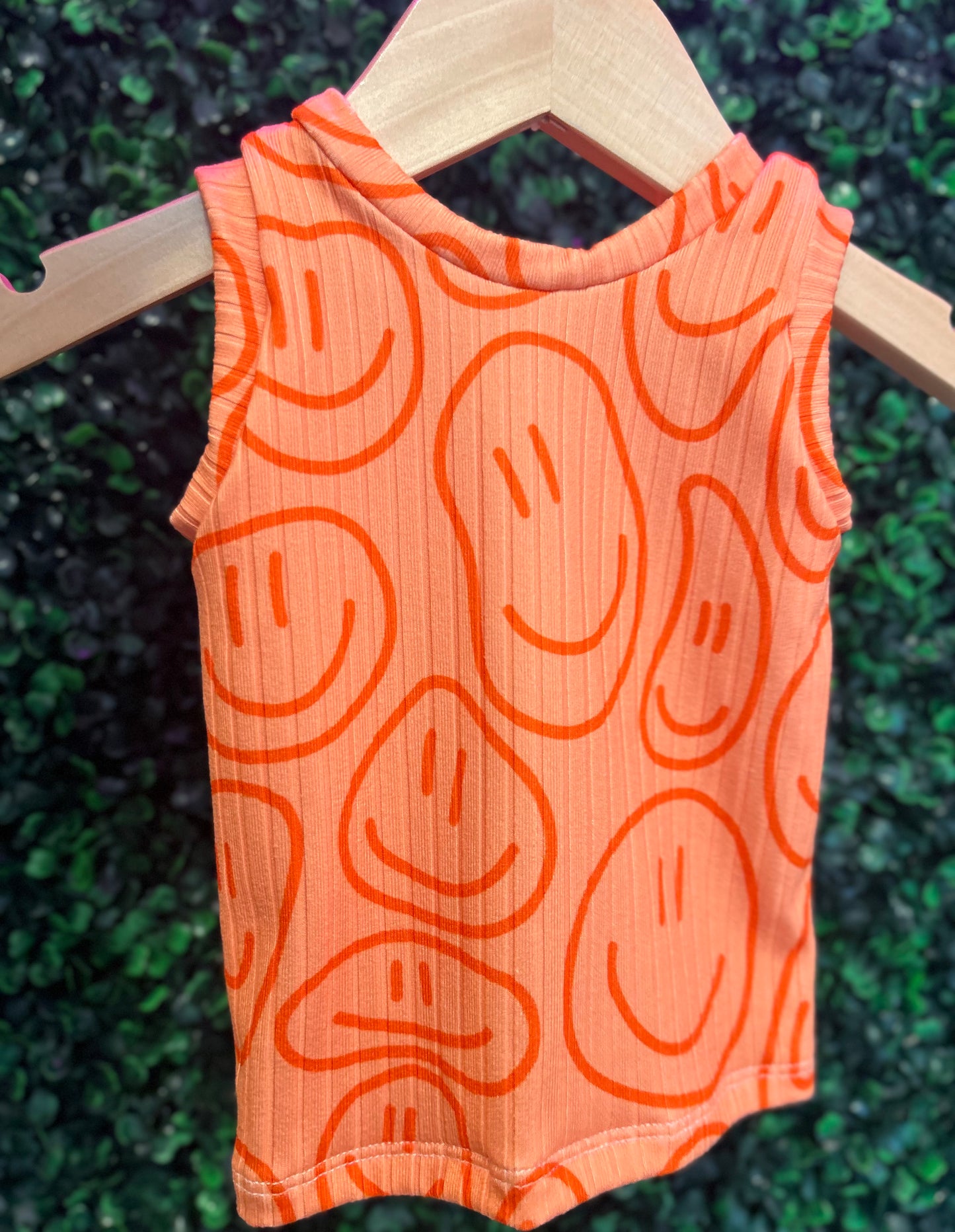 3-6M Summer Orange Smiley Tank