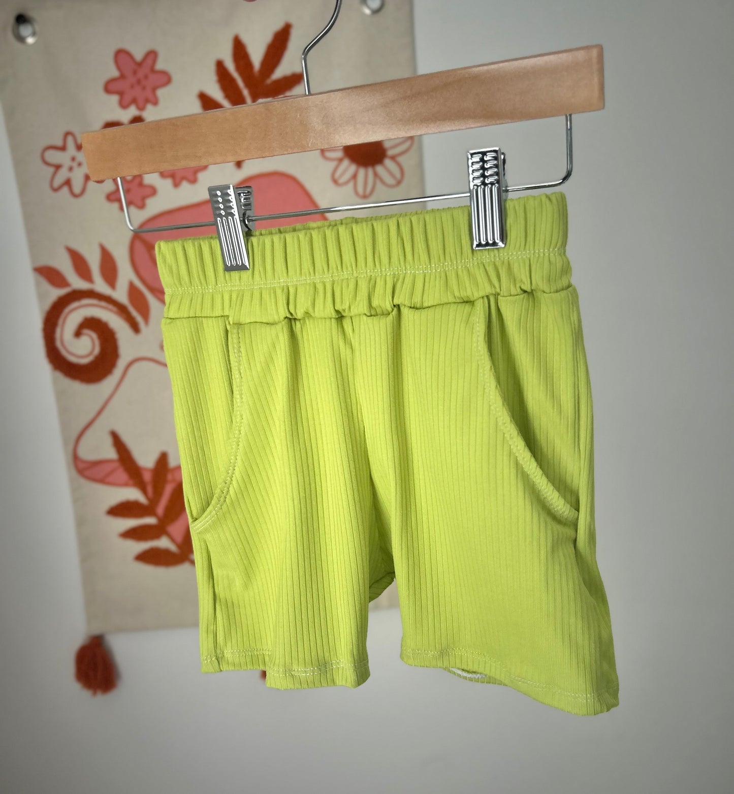 4T Boy Lime Smiley Graphic Tee and Jogger Shorts Set