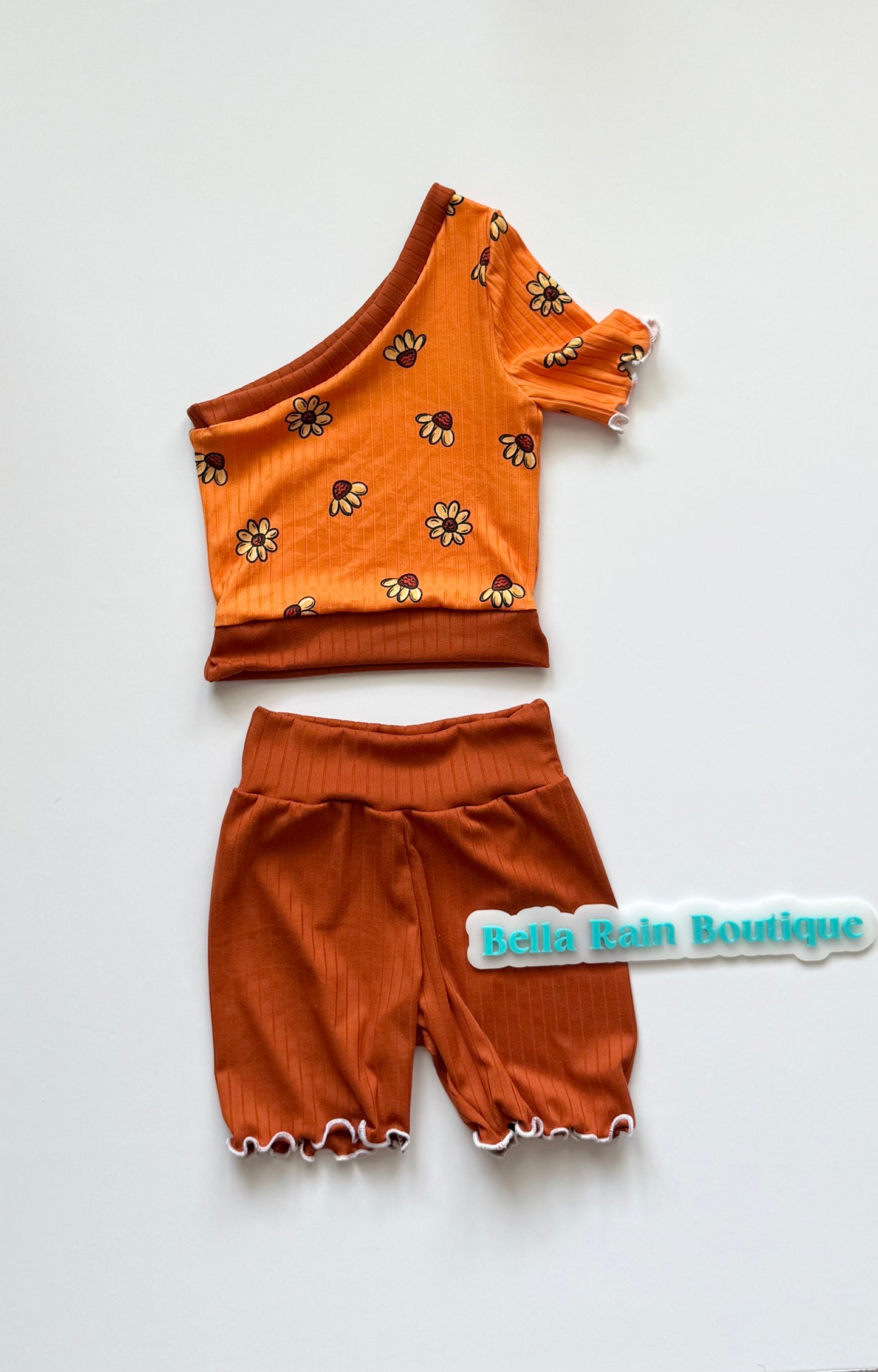 4T Orange Floral set