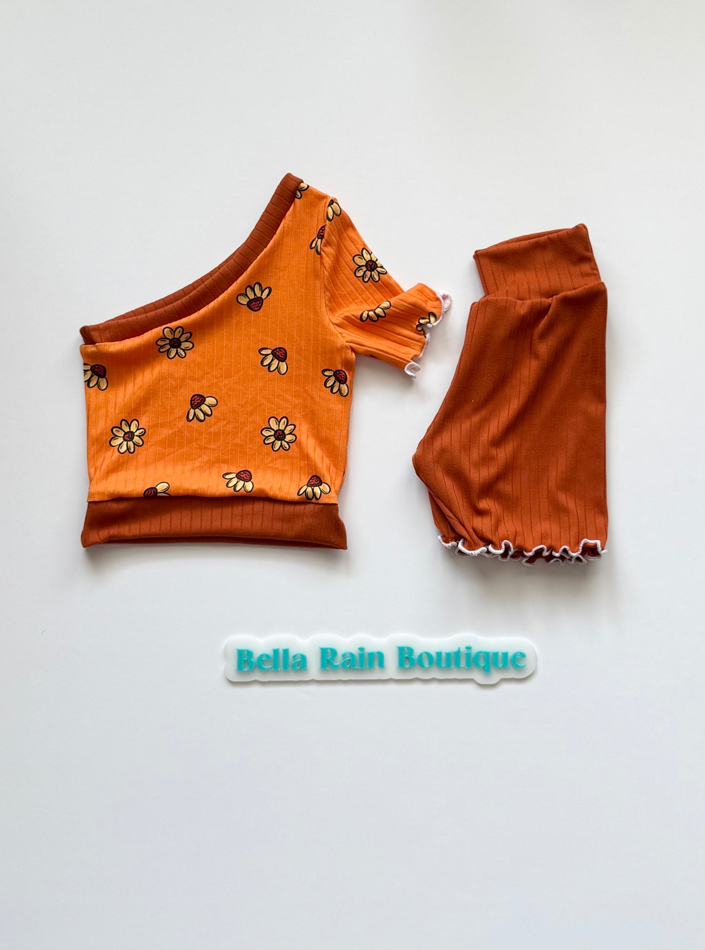 4T Orange Floral set