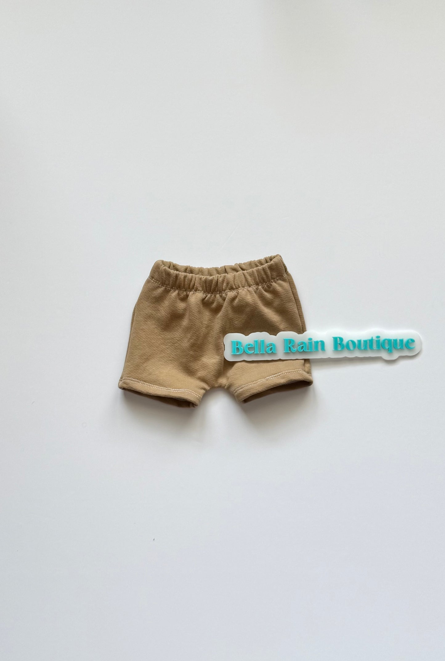 3-6M Tan organic cotton shorts