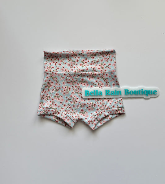 4T Pink and blue floral bummies