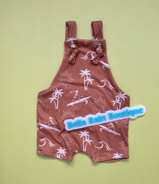 Skeleton summer shorts overalls