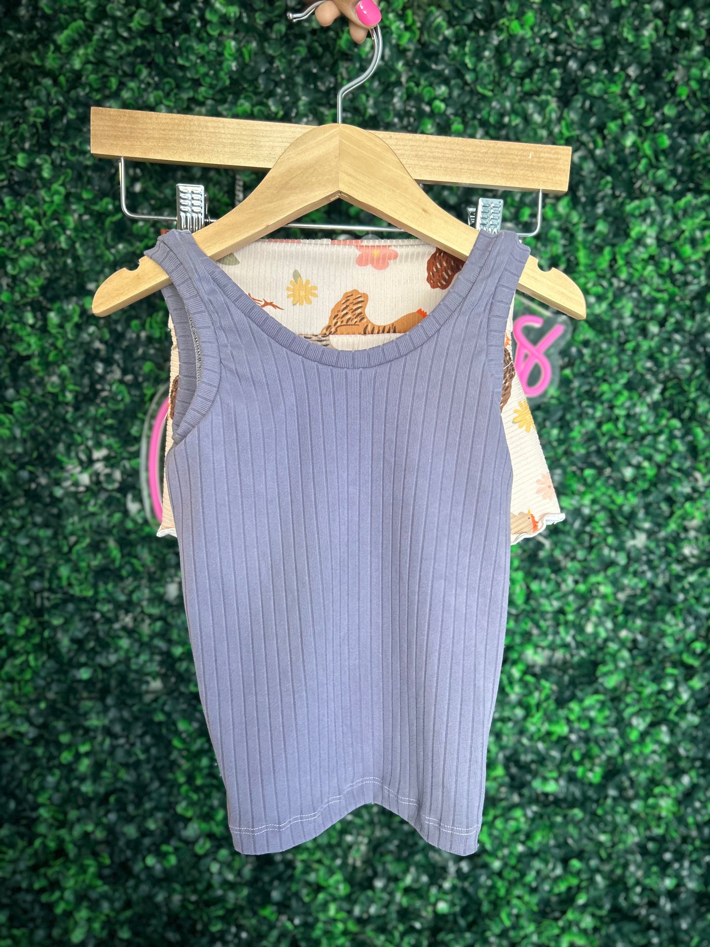 3T Chicken Skirted Bummies & Solid Purple Tank