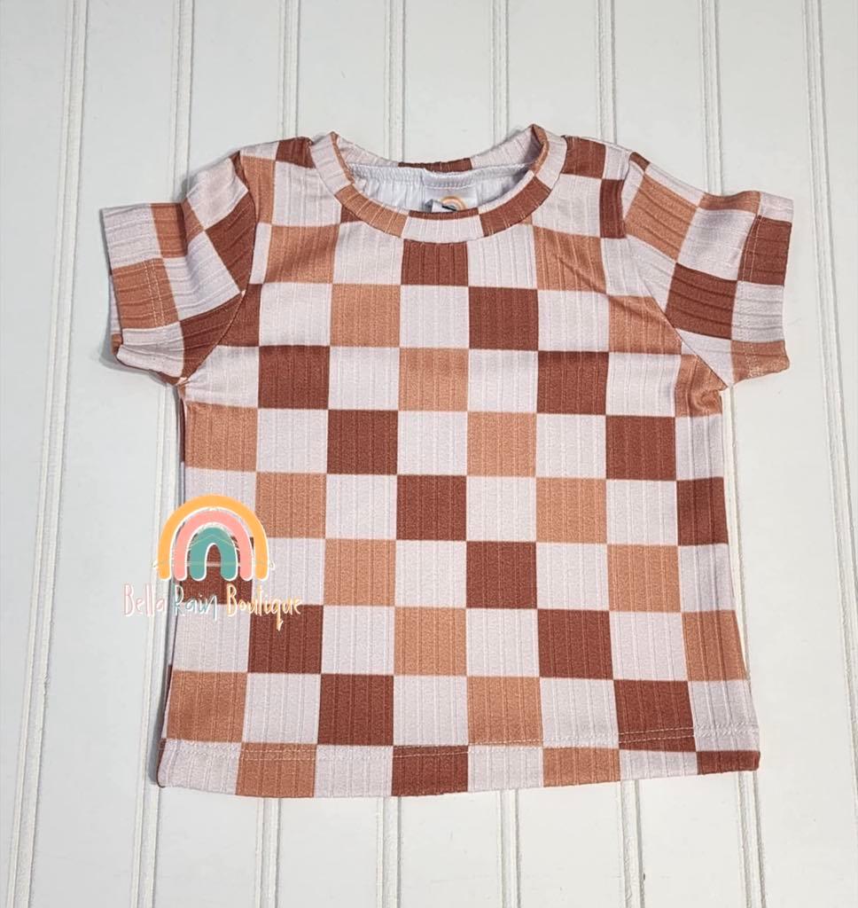 6-9 Neutral Checkers Basic Tee