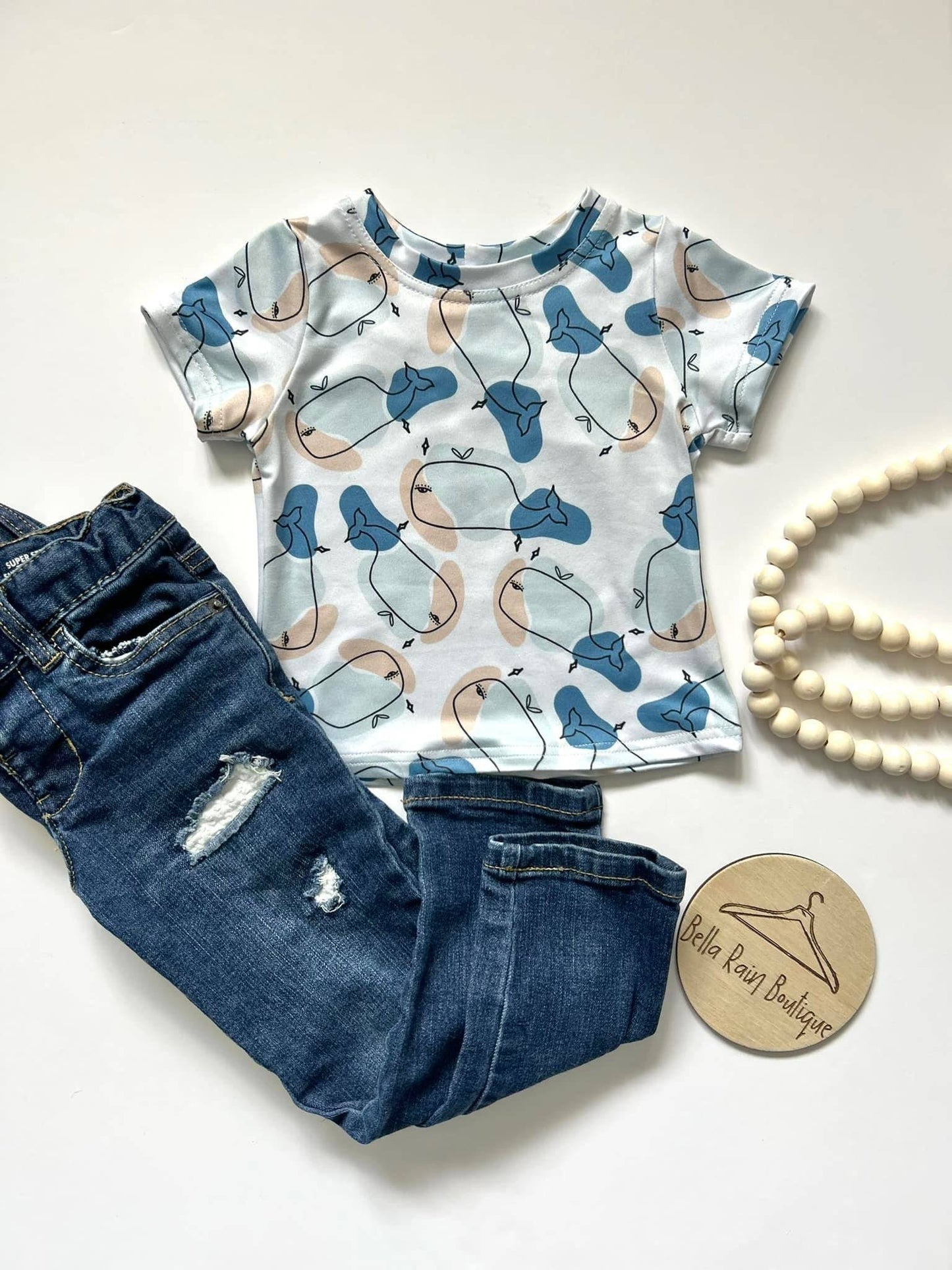 Blue Whale Tee, sea animal tee for kids, kids whale shirt