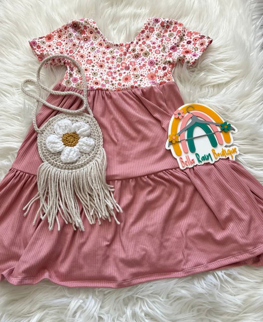 2T Pink & Floral Magnolia Dress