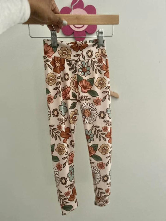 4T Floral leggings