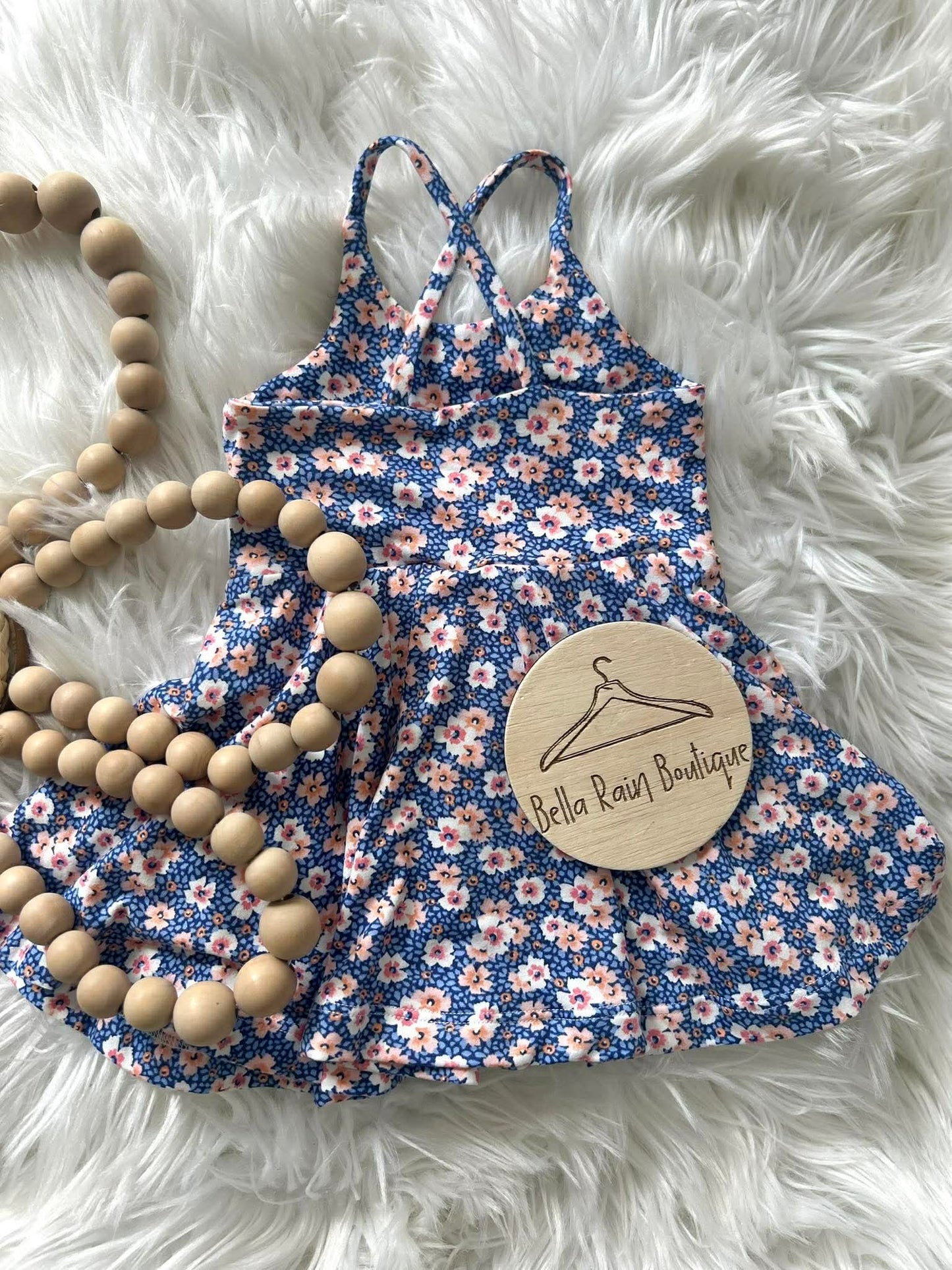 12-18M Floral Cross Back Skirted Romper