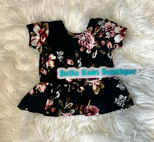 3-6M Floral peplum