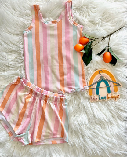 🌸 Pastel stripes breezy set 🌞