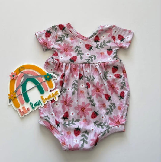 3-6M Strawberry Bubble Romper