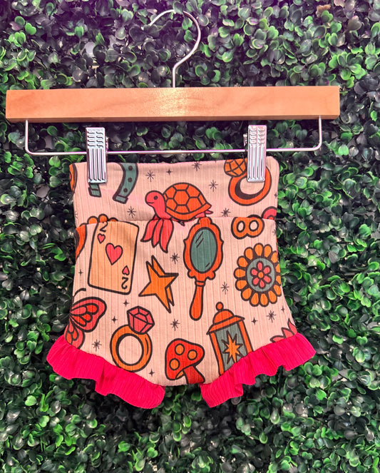 6-9M Hot Pink Turtle Ruffle Bummies