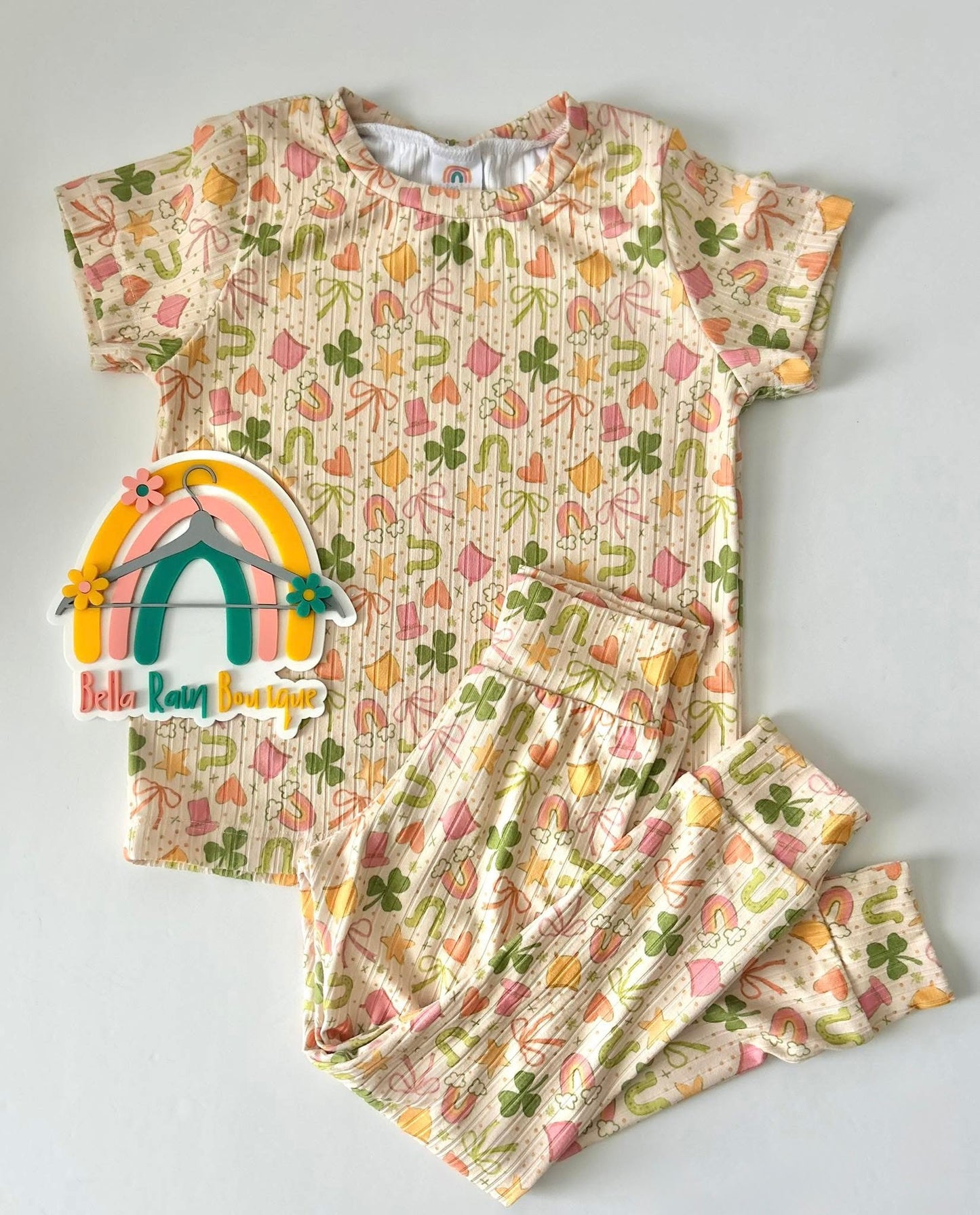 3T St. Patrick’s Day Rainbow Charm Lounge Set