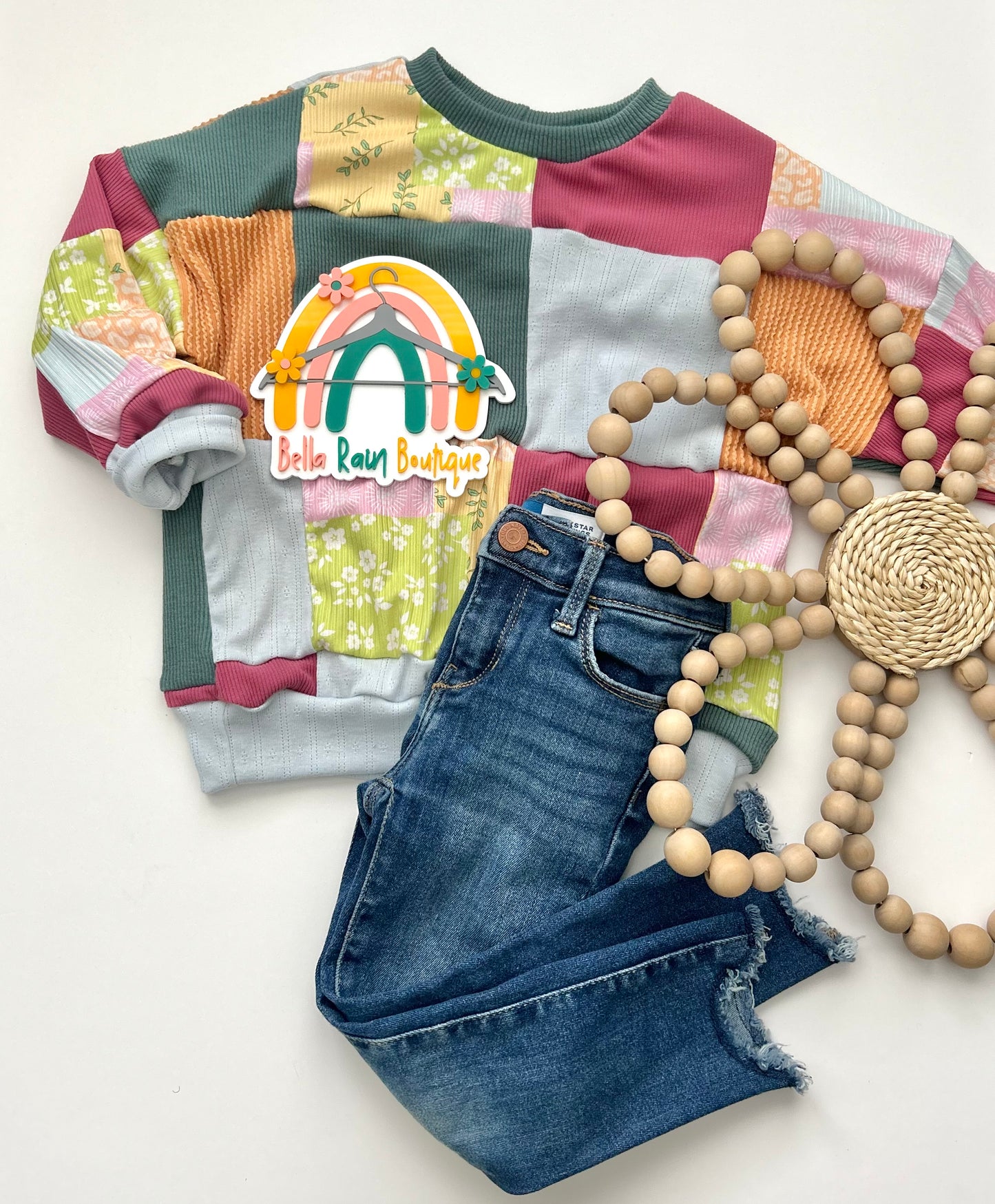 3T Custom Spring Patchwork Oversized Sweater