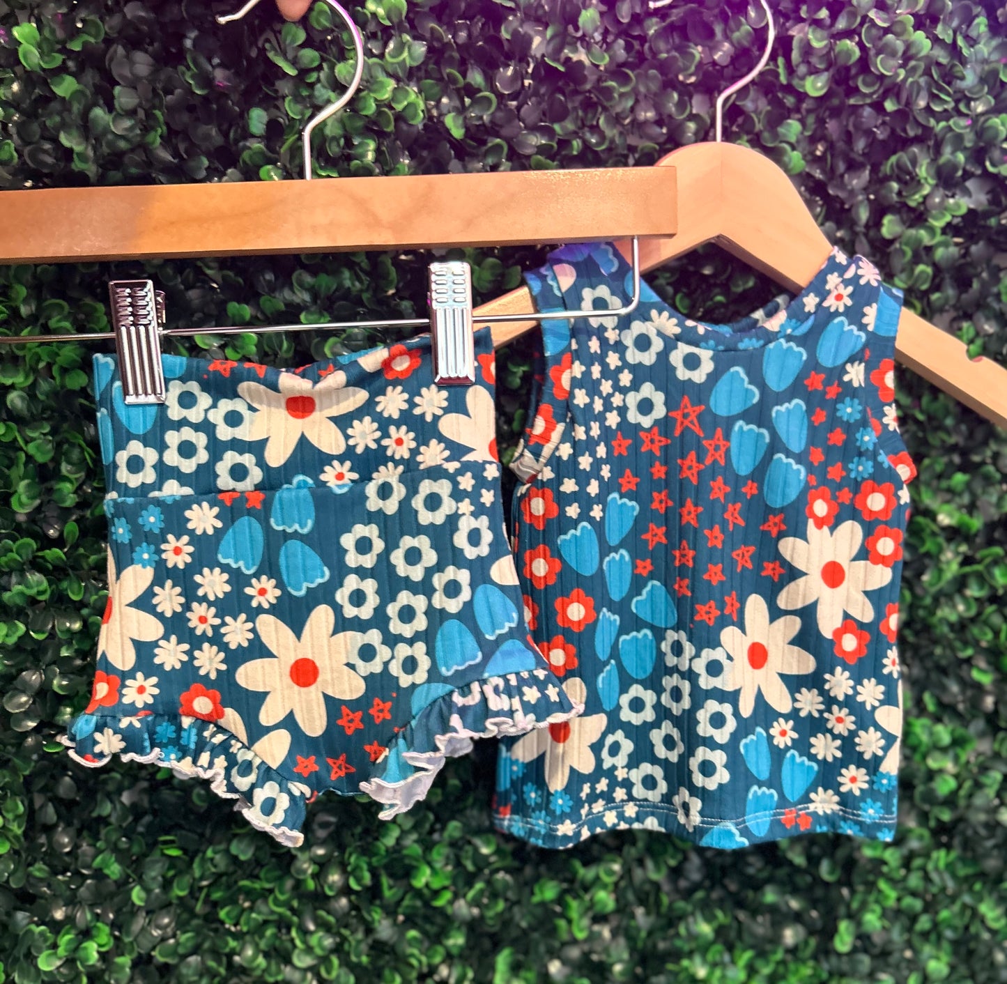 3-6M Fourth of July Tank and Ruffle Bummies