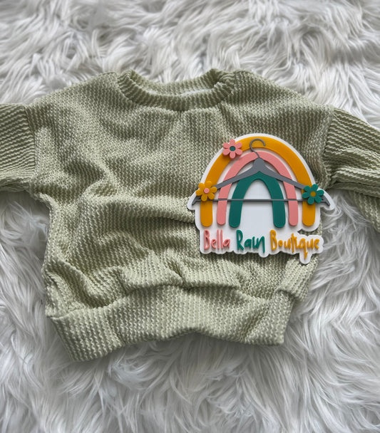 6-9M Spring Green Gender Neutral Oversized Sweater