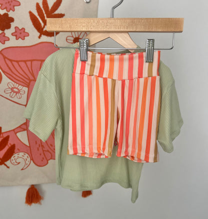 2T Cowgirl Summer Graphic Tee and Biker Shorts