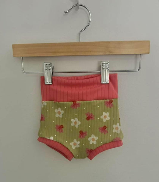 9-12M Floral Colorblocked Bummies