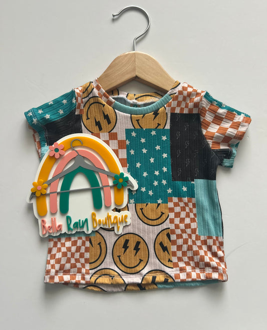 3-6M Gender Neutral Patchwork Tee