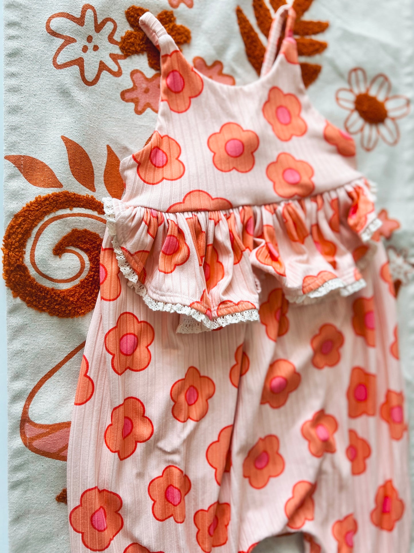 3T Open Back Romper With Lace