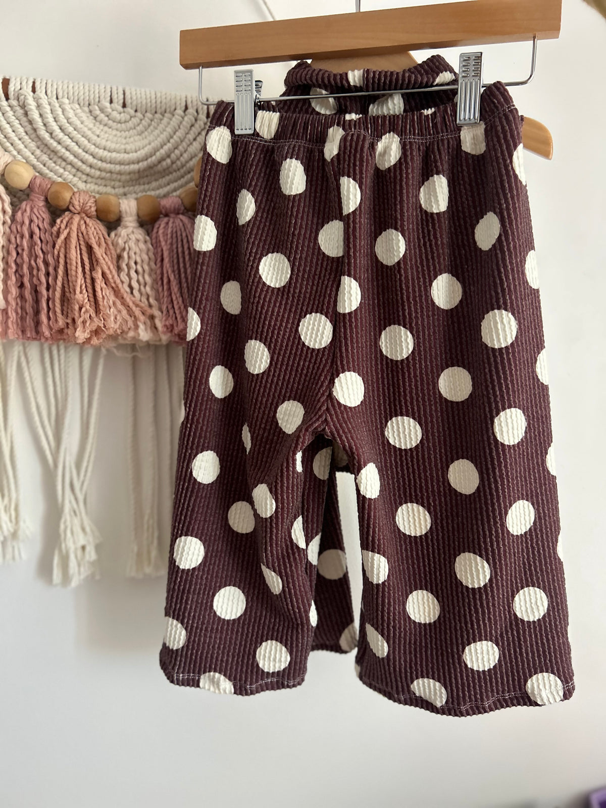 2T Polka Dot Mock Neck Tank and Wide Leg Pants