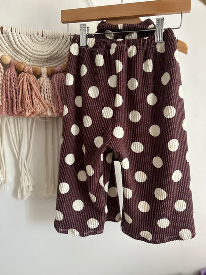 2T Polka Dot Mock Neck Tank and Wide Leg Pants