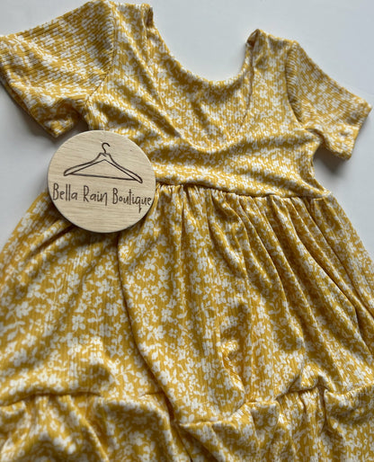 Size 8 Yellow Floral Dress