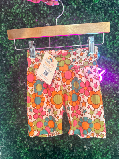 4T Bright Floral Biker Shorts