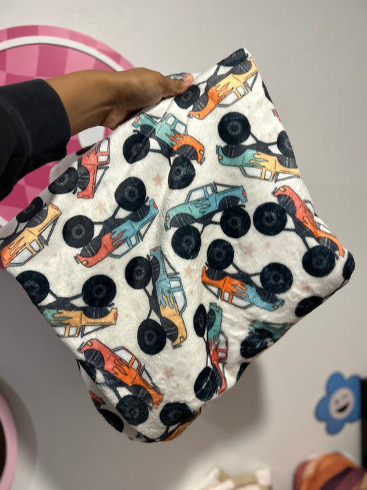 Colorful Trucks Soft & Cozy Minky Blanket