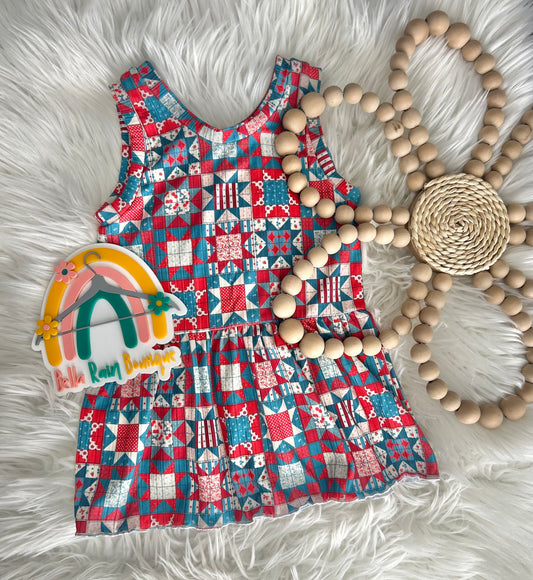 5T Patriotic Pop Ruffle Tank