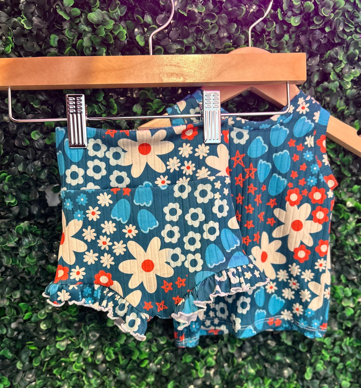 3-6M Fourth of July Tank and Ruffle Bummies