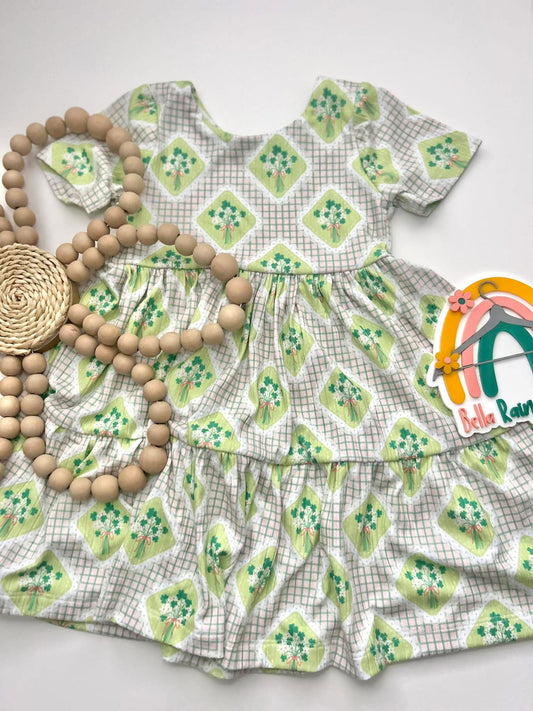5T Shamrock Plaid Dress