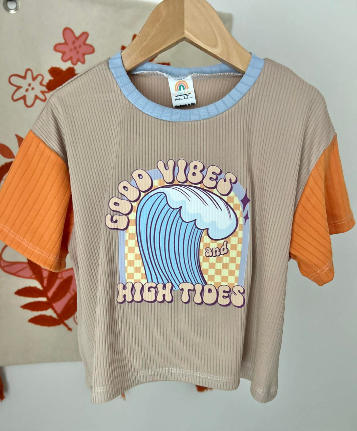 7/8 Good Vibes Oversized Graphic Tee and Jogger Shorts Set