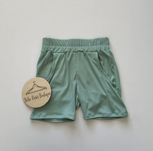 4T Solid Sage Jogger Shorts