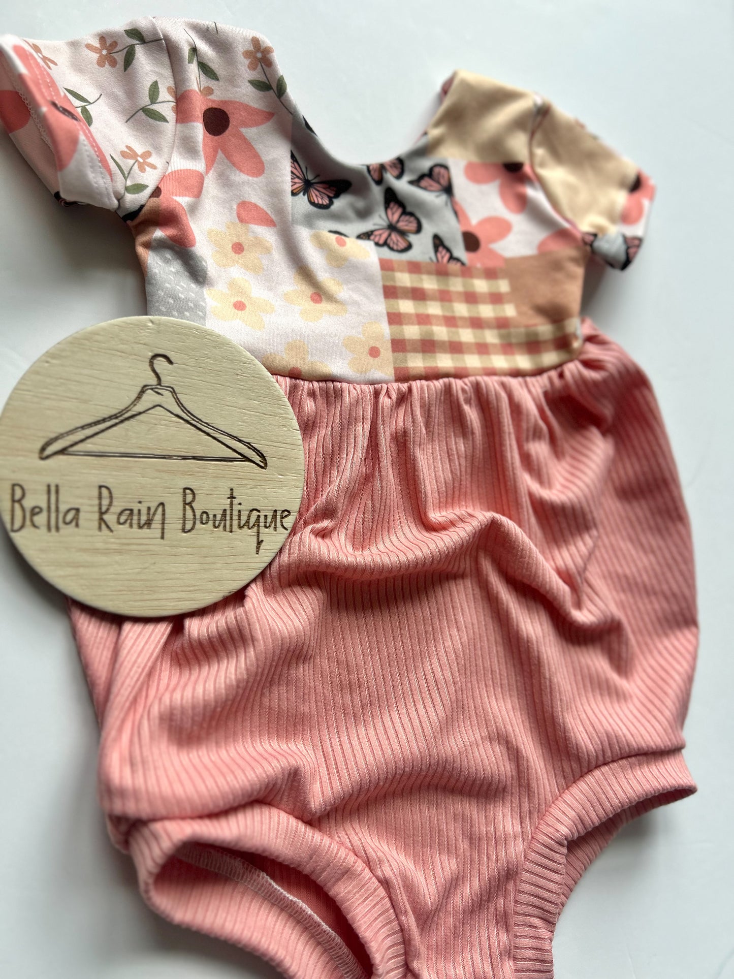 6-9M Color Block Bubble Romper